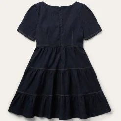 Dark Denim Dress With Contrast Top Stitching-Stetson Discount