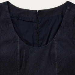 Dark Denim Dress With Contrast Top Stitching-Stetson Discount