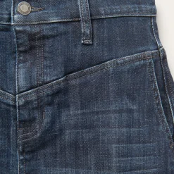 Dark Denim 5-Pocket Skirt-Stetson Discount