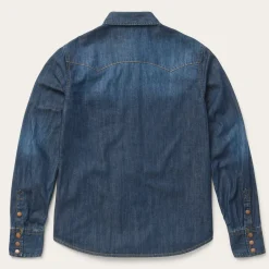 Dark Denim Snap Front Shirt-Stetson Clearance
