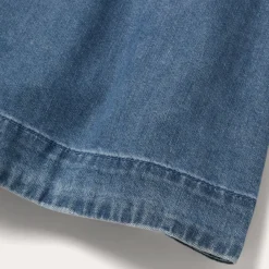 Denim Button Front Shirt Dress-Stetson Clearance