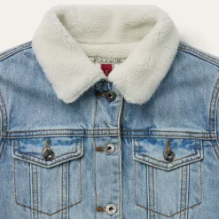 Denim Sherpa Lined Jacket-Stetson Hot