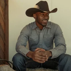 Diamond Print Western Shirt-Stetson Online