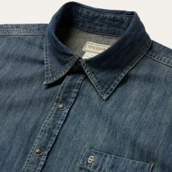 Dirty Denim Western Shirt-Stetson Discount