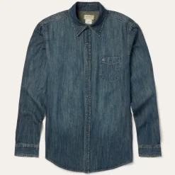 Dirty Denim Western Shirt-Stetson Outlet