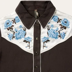 Embroidered Rayon Western Shirt-Stetson Discount