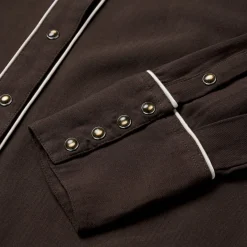 Embroidered Rayon Western Shirt-Stetson Discount