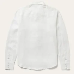 Embroidered Tonal Stripe Linen Blouse-Stetson