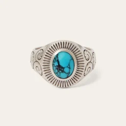 Filigree Ring with Turquoise-Stetson Sale