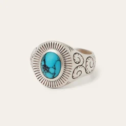 Filigree Ring with Turquoise-Stetson Clearance