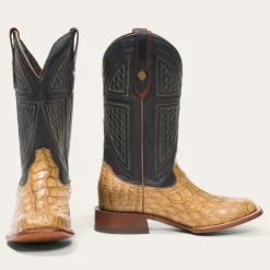 Flaxville Honey Alligator Vamp Blue 13"Shaft-Stetson New