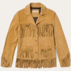 Fringe Suede Jacket-Stetson Online