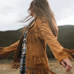 Fringe Suede Jacket-Stetson Online