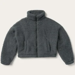 Fuzzy Teddy Bear Fleece Jacket-Stetson Sale
