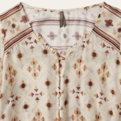 Gaucho Print Herringbone Blouse-Stetson Clearance