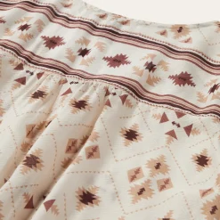 Gaucho Print Herringbone Blouse-Stetson Clearance