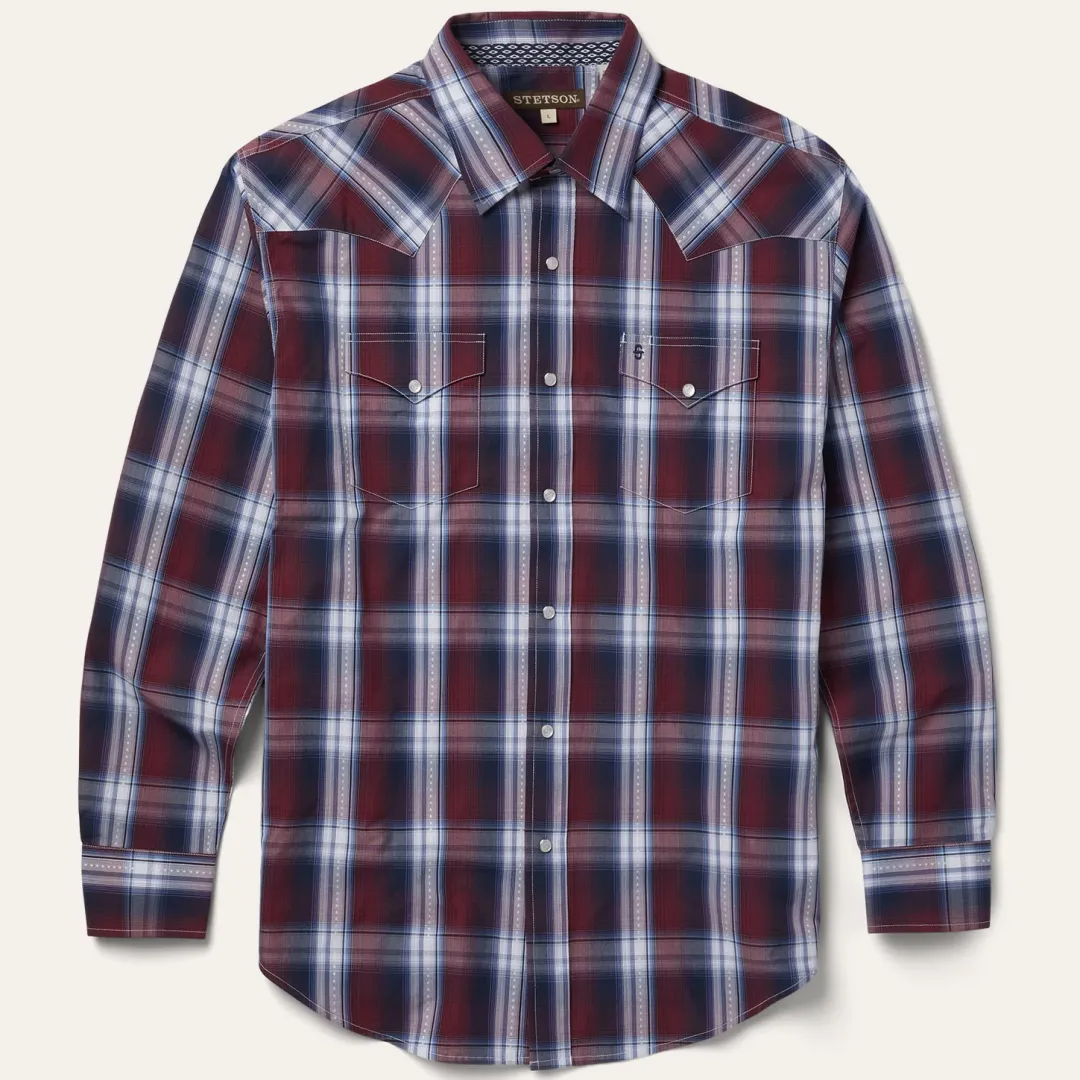 Good Luck Plaid Western Shirt-Stetson New