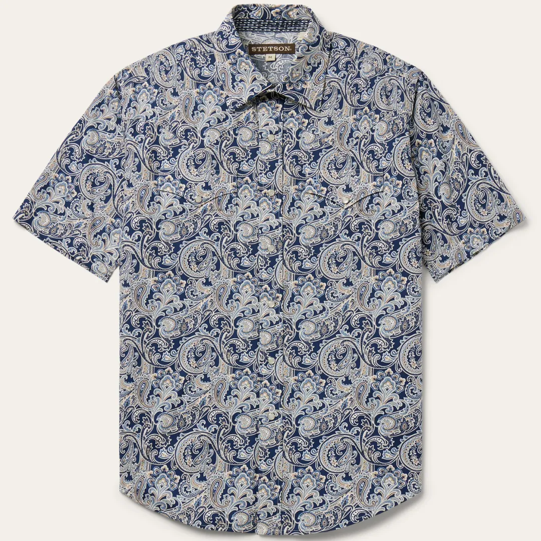 Greenspring Paisley Short Sleeve Western Shirt-Stetson Outlet