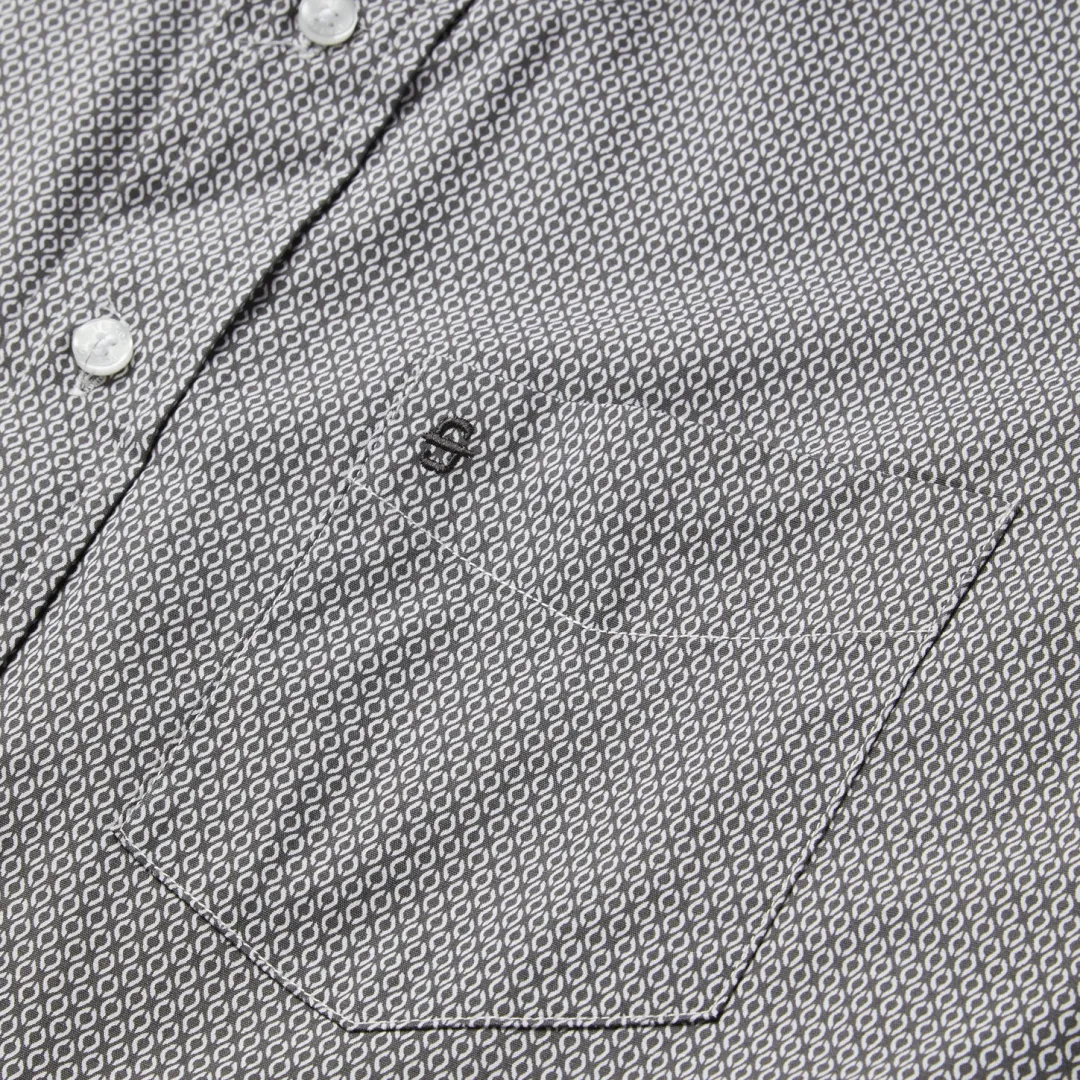 Geo Print Button Front Shirt-Stetson Hot