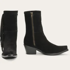 Halle Suede Fringe Side Zip Boot-Stetson New