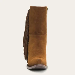 Halle Suede Fringe Side Zip Boot-Stetson Hot
