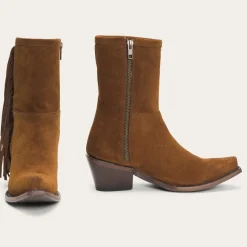 Halle Suede Fringe Side Zip Boot-Stetson New