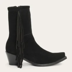 Halle Suede Fringe Side Zip Boot-Stetson Best