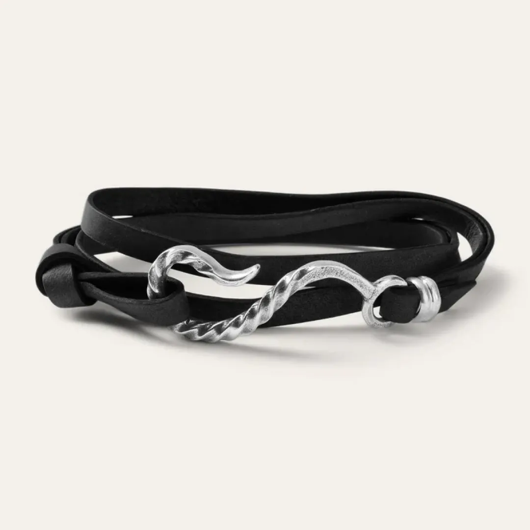 Hook Leather Bracelet-Stetson Clearance
