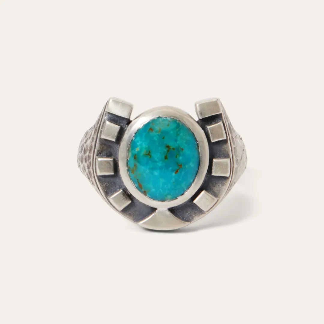 Horseshoe Ring with Turquoise-Stetson Clearance