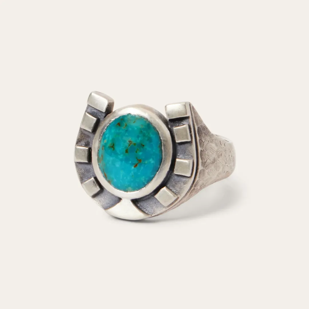 Horseshoe Ring with Turquoise-Stetson Clearance