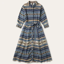 Indigo Serape Print Dress-Stetson Hot