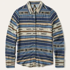Indigo Serape Print Shirt-Stetson Sale