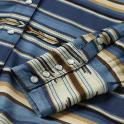 Indigo Serape Print Shirt-Stetson New