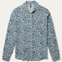 Indigo Tapestry Print Shirt-Stetson New