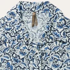 Indigo Tapestry Print Shirt-Stetson New