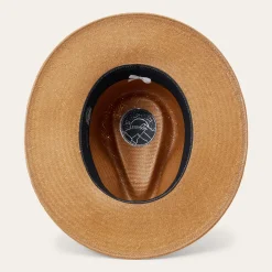 Juno Shantung Straw Fedora-Stetson Outlet