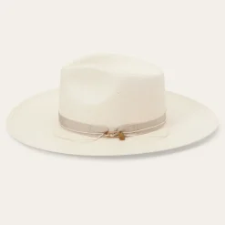 JW Marshall Straw Flat Brim Hat-Stetson Clearance