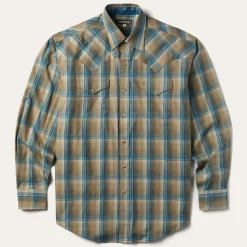 Khaki Ombre Plaid Shirt-Stetson