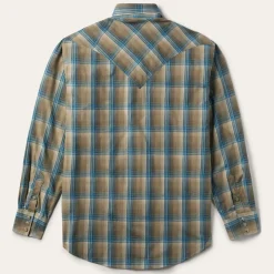 Khaki Ombre Plaid Shirt-Stetson New