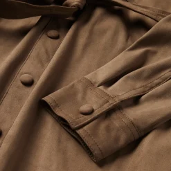 Khaki Suede Western Shirt-Stetson Outlet