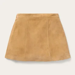 Lamb Suede Gored Skirt-Stetson Best