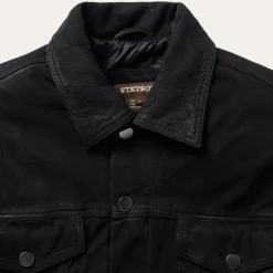 Leather Jean Jacket-Stetson Outlet