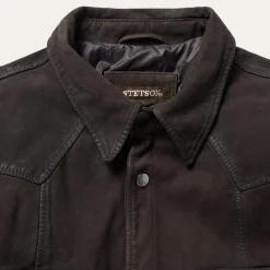 Leather Western Shirt Jacket-Stetson Discount