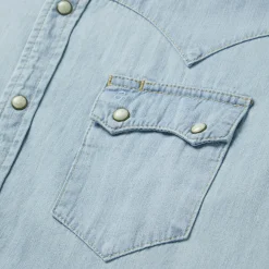 Light Denim Western Shirt-Stetson Outlet