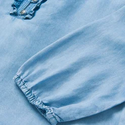 Lightweight Denim Peasant Blouse-Stetson Clearance