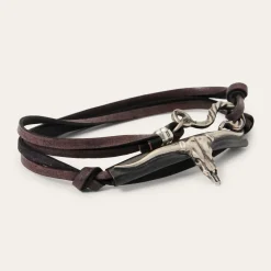 Longhorn Wrap Bracelet-Stetson Discount