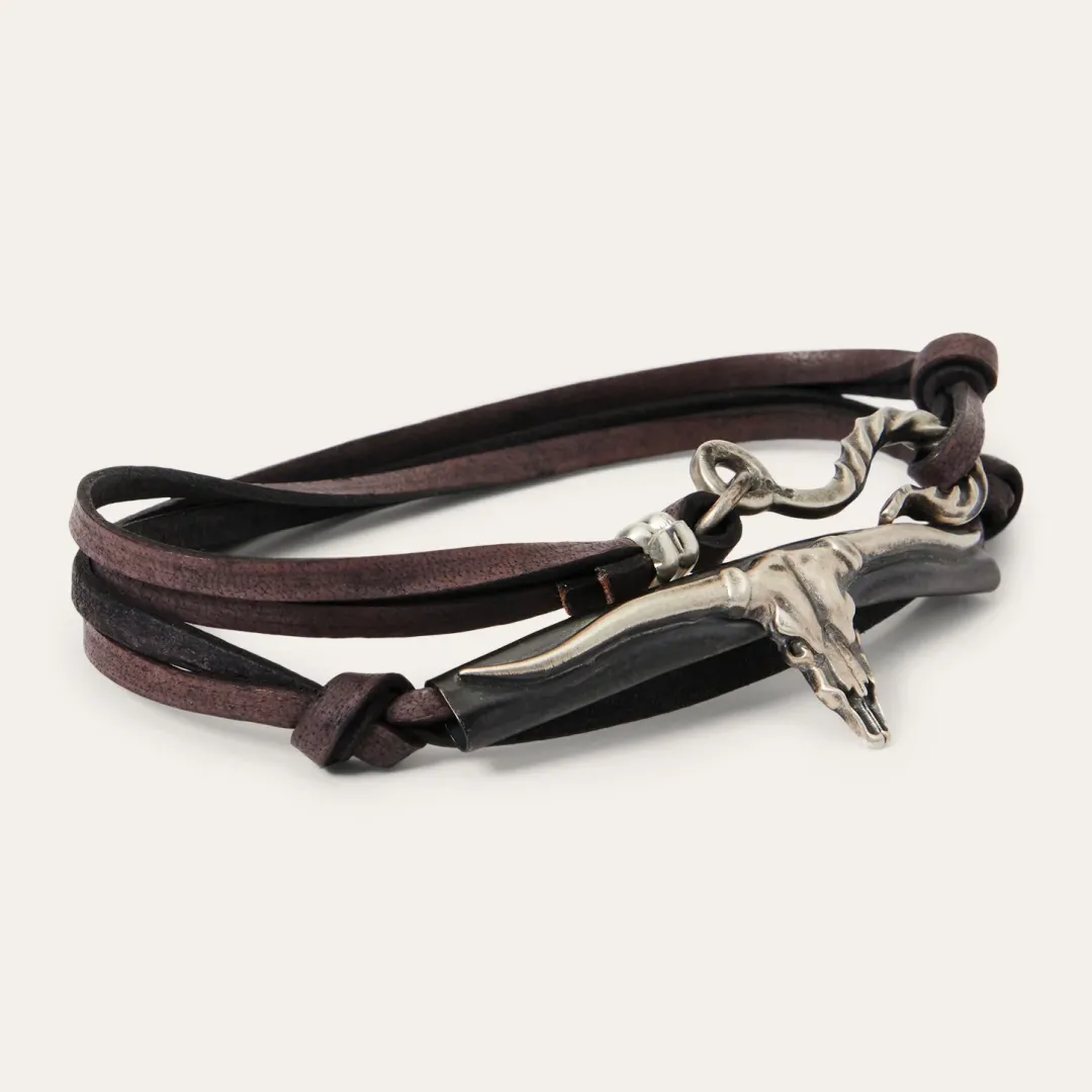 Longhorn Wrap Bracelet-Stetson Discount