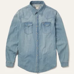 Long-Sleeved Denim Shirt-Stetson Online