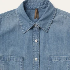 Long-Sleeved Denim Shirt-Stetson Online