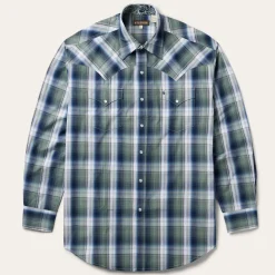 Lucky Diamond Plaid Western Shirt-Stetson Discount